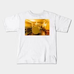 Inside a Battleship  Engine Room Kids T-Shirt